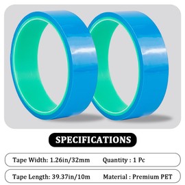 CREATCABIN Tubeless Rim Tape Bike Wheel Rim Tape Bicycle Rim Protector Strip Liner Vacuum Tire Pad Tape Width 32mm x Length 10m Roll Tire Rim Tapes for MTB Road Bicycle Bike Rim Wheels Carbon Kit Blue