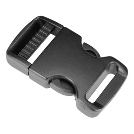 Strapworks Plastic Single Adjustable Side Release Buckles – For Bag Straps, Belts, Rifle Slings, Dog Collars – 1 Inch – 2 Pack