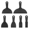 6 PCS Plastic Putty Knife, Black Flexible Putty Knife Scraper,