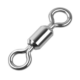 100 Pcs Fishing Swivels Saltwater, 100% 304 Stainless Steel Power Swivel Corrosion Resistance Barrel Swivels High Strength Freshwater Fishing Line Lure Leader Connectors (3# 0.71" / 230LB)