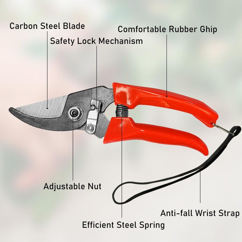 2Pcs Pruning Shears, Heavy Duty Pruning Shears, Garden Pruning Shears,