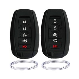 Heartmeet Funda de Silicona para Llave Inteligente con Mando a Distancia sin Llave, para 17-19 Lincoln Navigator MKC MKZ Continental MKX M3N-A2C940780 5 Botones