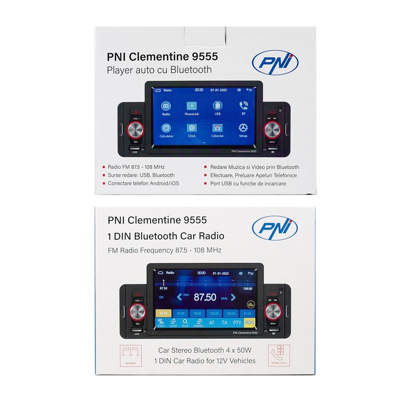 PNI Clementine 9555 Car MP5 Player 1DIN Display 5 Inch