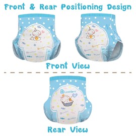 Landofgenie Adult Printed Diaper 10 Pieces - Puppy Sweet Bakery (Large 36"-48")