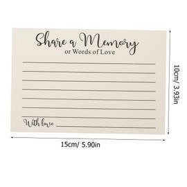 SEWACC 50 Sheets Chic Memorial Cards Small Celebration Cards for Sharing Memories for Funerals Anniversaries Birthdays Retirement Parties Life