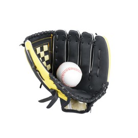 Yellow Baseball Softball Glove 11.5 Inch Thick Tear Resistant Right Hand Throw Glove Comfortable Fit Durable Synthetic Leather Youth Baseball Gloves Guantes de Beisbol Softball Gear