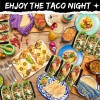 Baderke Mexico Taco Holder Stands Set of 6 Black Large