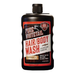 PURE WHITETAIL Scent Eliminator Hair and Body Wash - Deodorizes, Eliminates, Destroys and Kills Odors During Shower or Bath for Scent Free Hunting