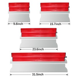 Drywall Skimming Blade Set, 10''+16''+24''+32'' Skimming Blade with Extension Handle Set, Precision 0.5mm Stainless Steel Blade, for Smoothing Walls and Ceilings