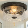 Yisuro Motion Sensor Outdoor Ceiling Light, Flush Mount Porch Exterior