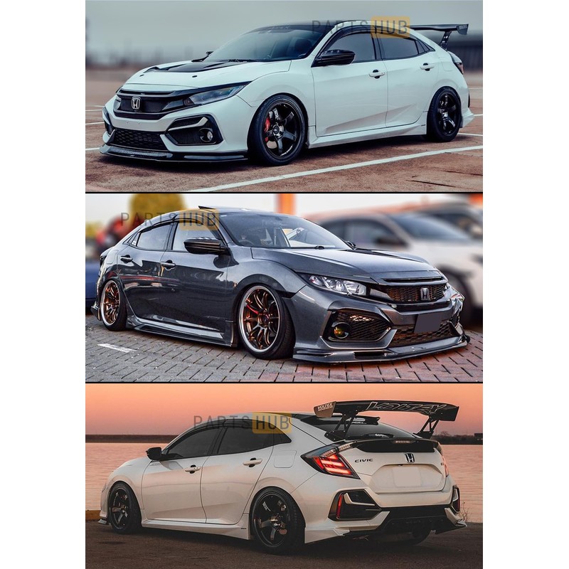 Fits for 2017-2021 Honda Civic Hatchback FK JDM 3D Wavy