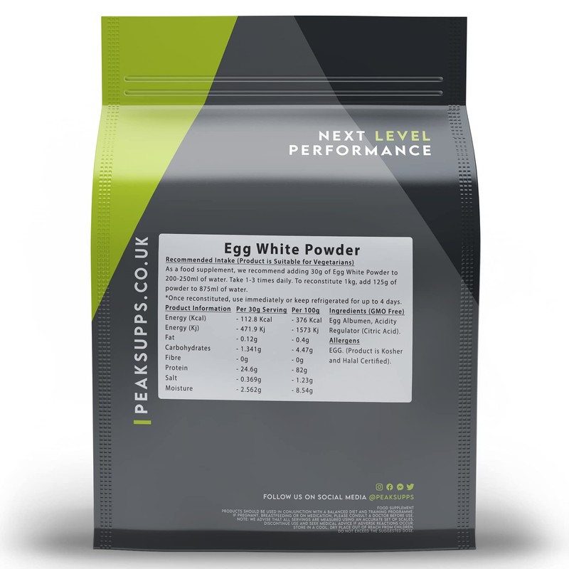 Egg White Powder - High Protein Muscle Growth - Vegetarian