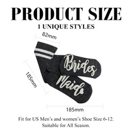 LADY&HOME Bridesmaid Gifts for Bachelorette Party Favors Bride Socks Bridal Shower Wedding Gifts (Bridesmaid,Grey)