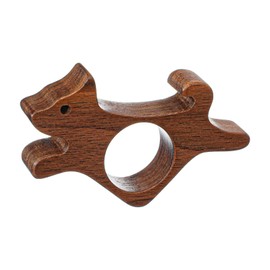 Mabor Walnut Dog Page Holder - Smooth Wood Thumb Bookmark for Hands-Free Reading, Book Lovers Gift (7cm Compact)