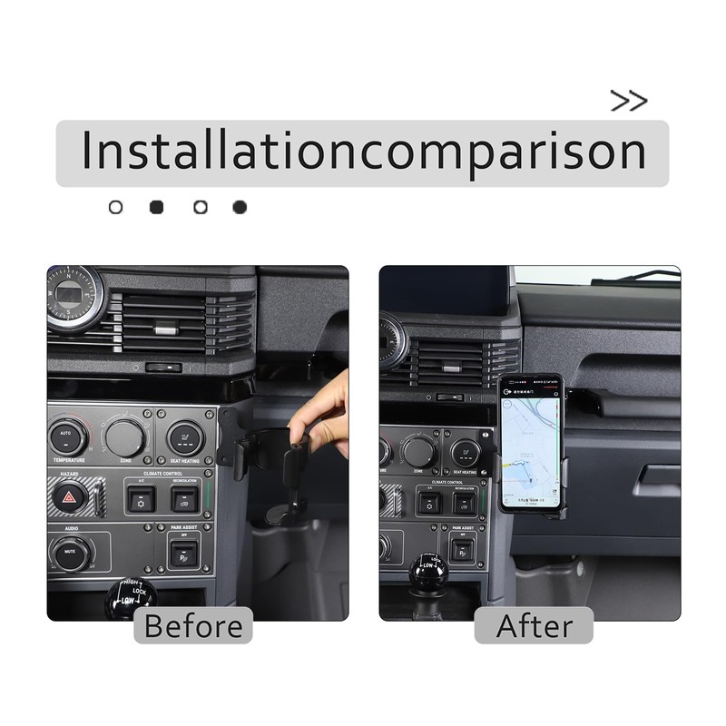 DIYUCAR Car Phone Holder Compatible with Ineos Grenadier 2020-2024 Center