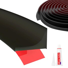 DLYYPLUS Shower Threshold Water Dam Barrier 98", Silicone Sealant Included, Collapsible Self-Adhesive Water Blocker, Shower Door Water Stopper for Floor Bathroom Kitchen Bathtub Sink