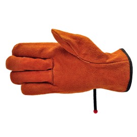 G & F 6053L-3 Split Cowhide Leather Work Gloves with Ball & Tape, Straight Thumb, Large, 3-Pair