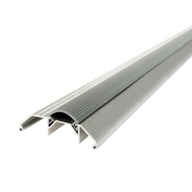 M-D Building Products 08029 3-3/4 in. x 1-1/8 in. x 36 in. Silver Aluminum and Vinyl Heavy-Duty High-Profile Threshold