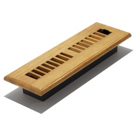 Decor Grates WL212-M 2-Inch by 12-Inch Wood Louver Floor Register, Medium Oak