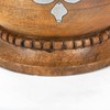 8.25-Inch Tall Wood and Metal Inlay Heritage Collection Utensil Holder