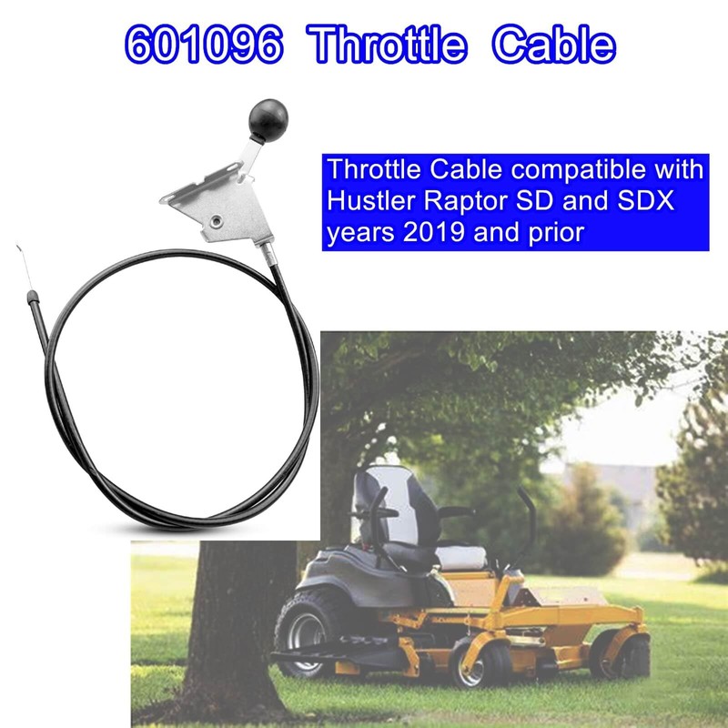 LDCRE 601096 Throttle Cable for Hustler Mower,Compatible with Hustler Raptor