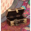 GURU SHOP Rustic semi-circular small treasure chest, wooden box, jewellery