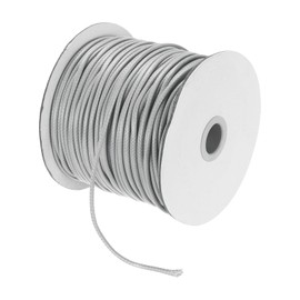 sourcing map Waxed Cord 2.5mm Waxed Polyester Cord 87 Yard Wax String for Bracelet Making, Necklaces, Beading, Jewelry Making and DIY Crafts(Light Gray)