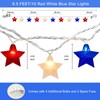 Red White Blue Stars String Lights, 8.5ft Independence Day Decoration