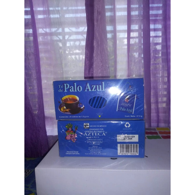 Azteca Te Palo azul 2 packs 50 tea bags .