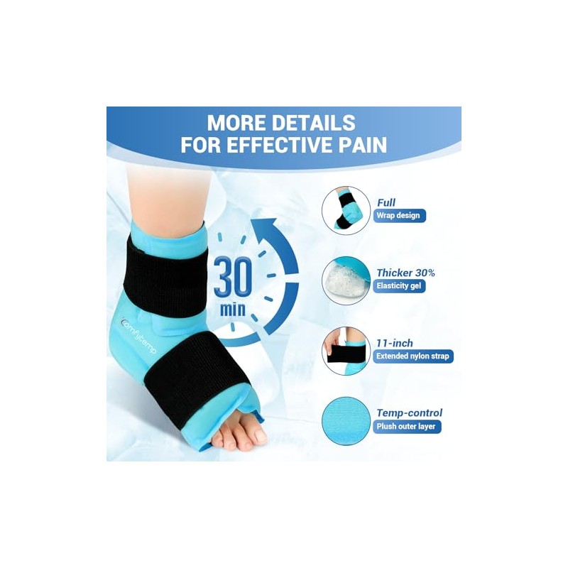Comfytemp Comfytemp Large Ankle Foot Ice Pack Wrap 1Pack, Reusable