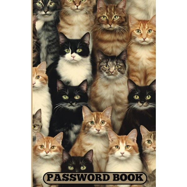 Cats Password, log book, email address, password, website keeper book,