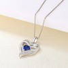YL Women's Heart Necklace 925 Sterling Silver Pendant 12 Birthstone