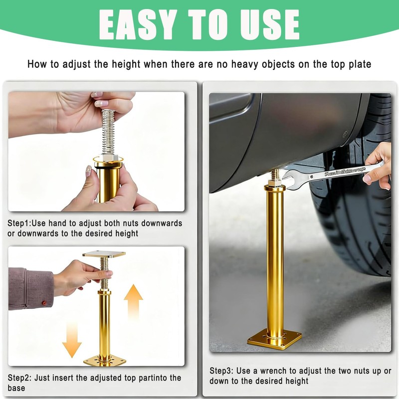 6 PCS House Floor Jacks Post Pole for Leveling, 12"