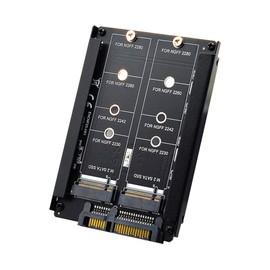 Xiwai Dual NGFF B+M Key M.2 SSD Card JOBD Raid0 Span Bridge to 2.5" SATA Combo HDD Hard Drive Enclosure