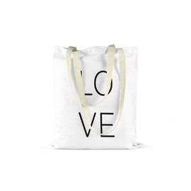 Le Jardin du Lin Bedruckte Einkaufstasche, Wiederverwendbare, Tasche, Faltbar, Stofftasche mit Zwei Langen Henkeln, Größe: 48x55 Cm