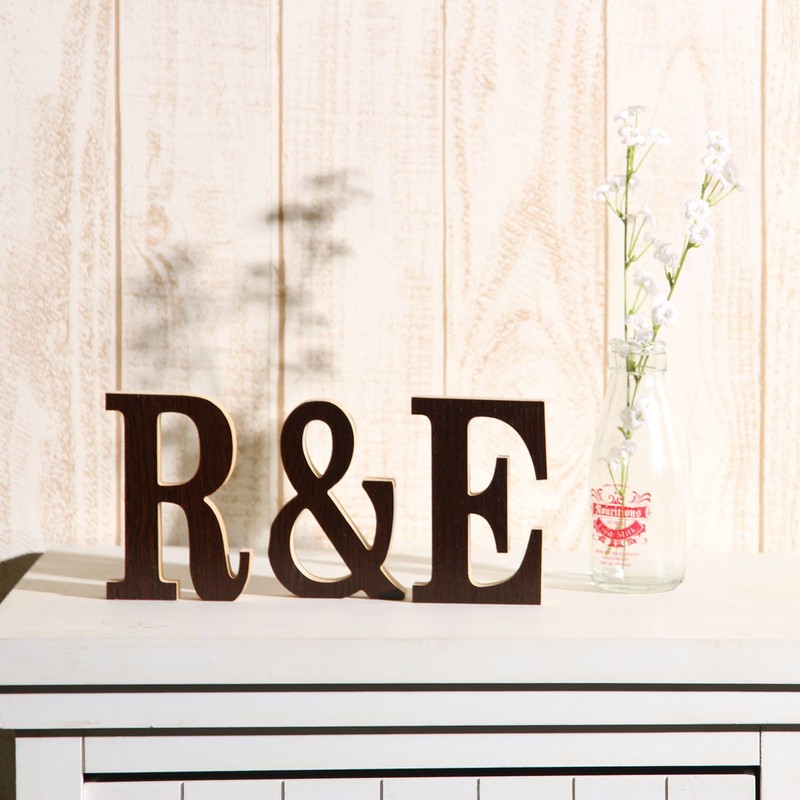 Fuji Boeki 31624 Interior Wooden Alphabet Object Initial Brown W