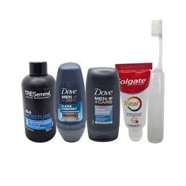 Travel Toiletries Set for Men - Travel Size Toiletries Kit for Travel, Hospital, Over Night Stay - Airport Security Approved Liquids