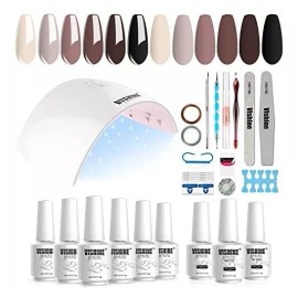 Vishine Kit Para Uñas En Gel Con 6 Colores Clasicos Y Lampara