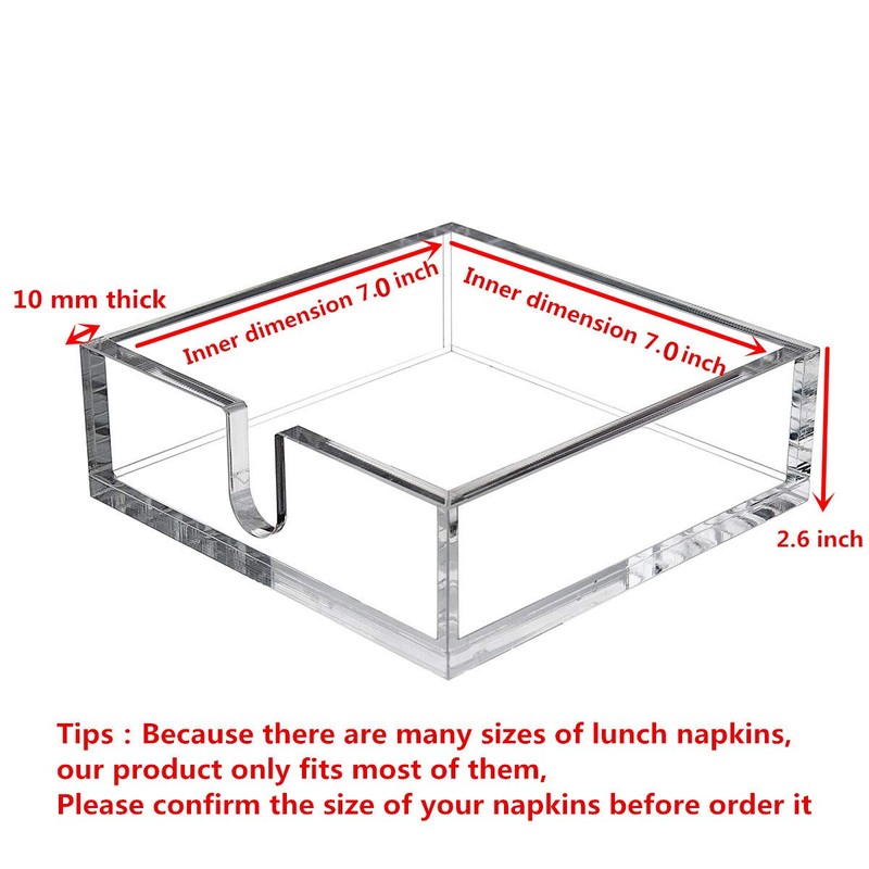 IEEK Acrylic Luncheon Napkin Holder,Decorative Napkin Tray for Dining Table