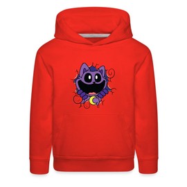 Poppy Playtime - CatNap Face Hoodie (Kids, Red, 6-7)