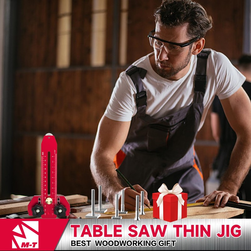 M-T Thin Rip Jig Table Saw Jig for Making Repetitive