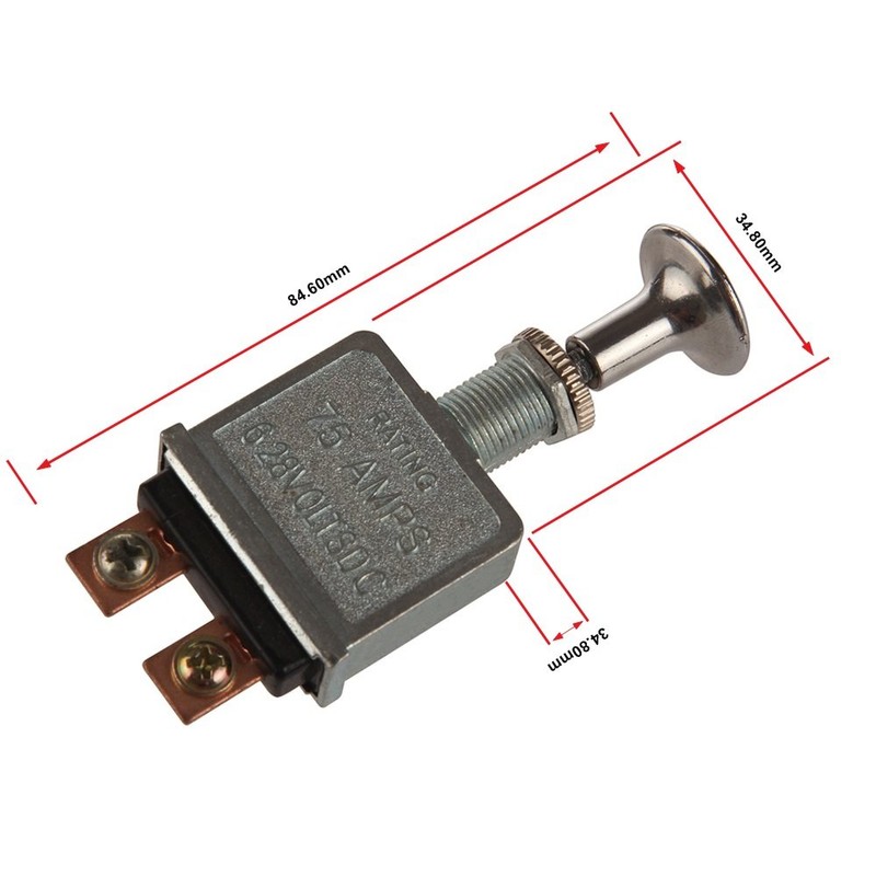 MIDIYA Auto Toggle Switch Heavy Duty Push-Pull-On-off Switch With 2