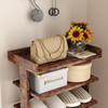 HOMEFORT 7-Tier Wood Shoe Rack, Double Rows Shoe Shelf, Shoe