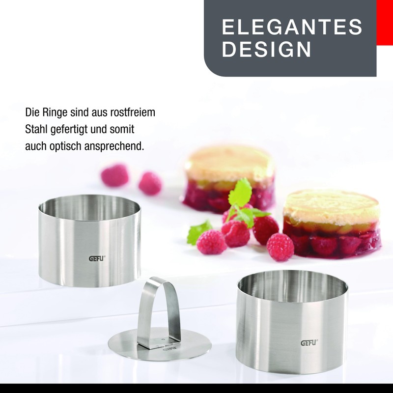 Gefu 12160 Dessert and Starter Rings Set of 2