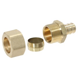 XFITTING OD compression 5/8 Inch x 1/2 Inch Pex Transition Straight Adapter, 26-5-3=5X, 5 Pieces