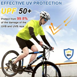 beister - 6/3 pares de fundas de protección UV para brazo de refrigeración para mujeres y hombres, protección solar larga para brazo de ciclismo