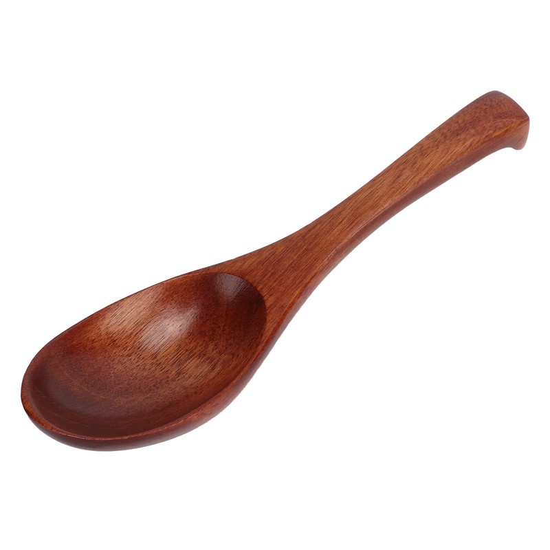 5Pcs Wooden Spoons Natural Safe Comfortable Light Weight Delicate Sturdy