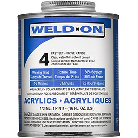 Weld-On 4 Acrylic Adhesive - Pint and Weld-On Applicator Bottle with Needle