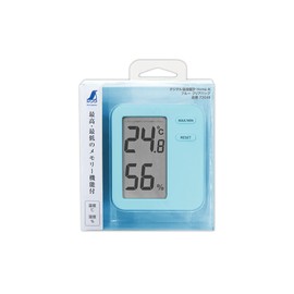 Shinwa Sokutei Digital Thermometer/Hygrometer, Home A, Blue, Clear Pack 73048