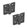 Ganter Standard Elements Hinges (Pair), Black/Matt, Structure Green 237/ZD/40/40 –